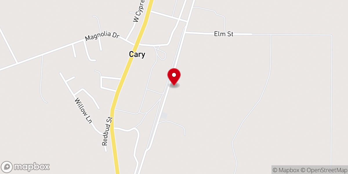 Map showing location of Cary Christian Center