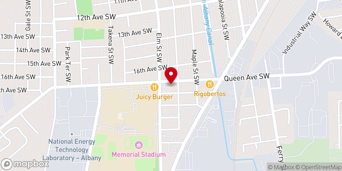 Map showing location of Faith Lutheran Church ELCA