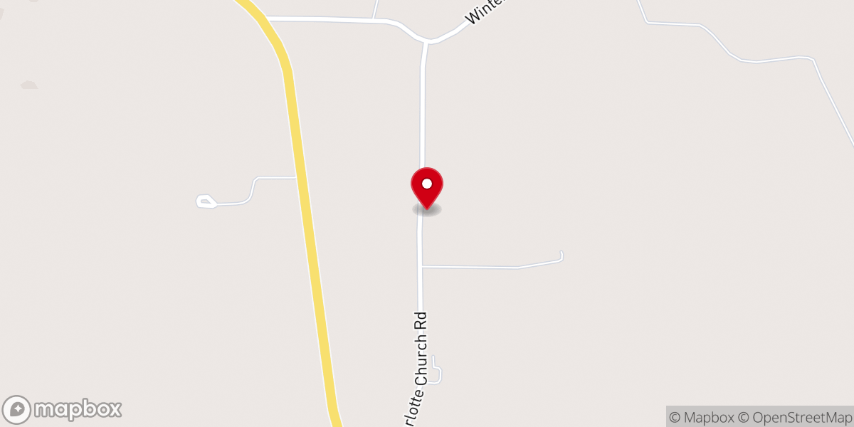 Map showing location of St John Lutheran Church