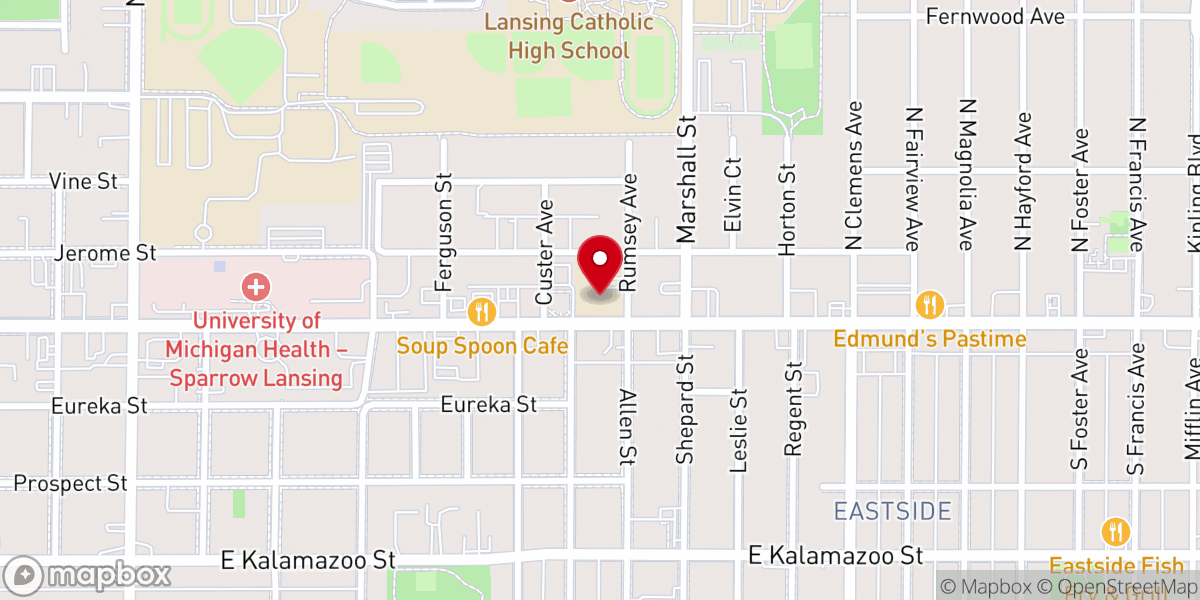 Map showing location of Resurrection School
