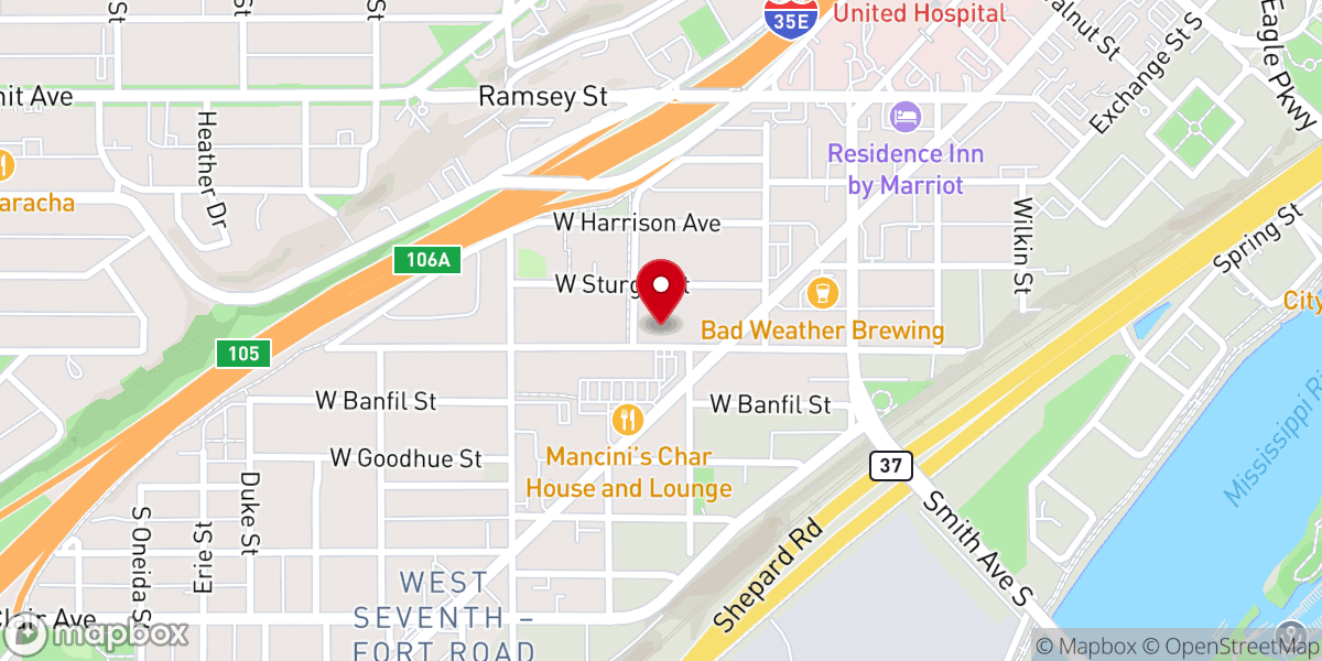 Map showing location of Piercing Faith Church