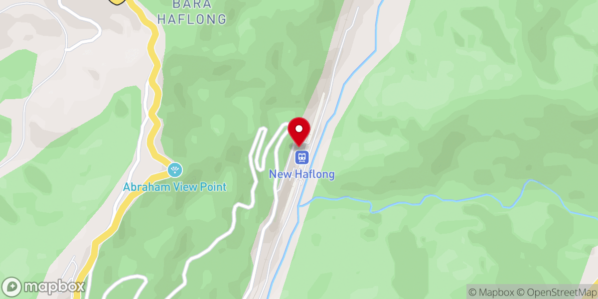 Map showing location of New Haflong Railway Station