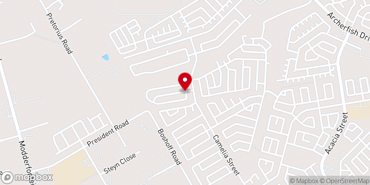 Map showing location of Pentecostal Holiness Church Kaalfontein Midrand