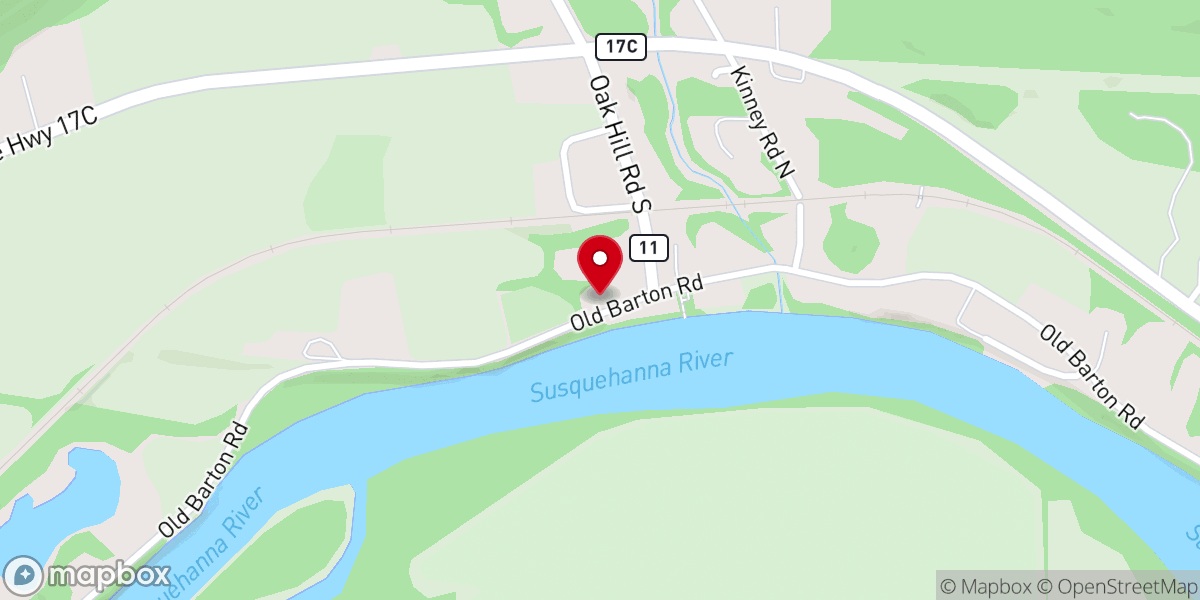 Map showing location of Barton Riverside Church