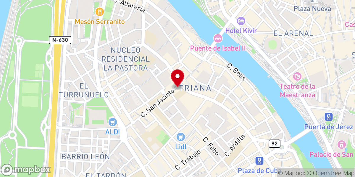 Map showing location of Parroquia de San Jacinto (Dominicos)
