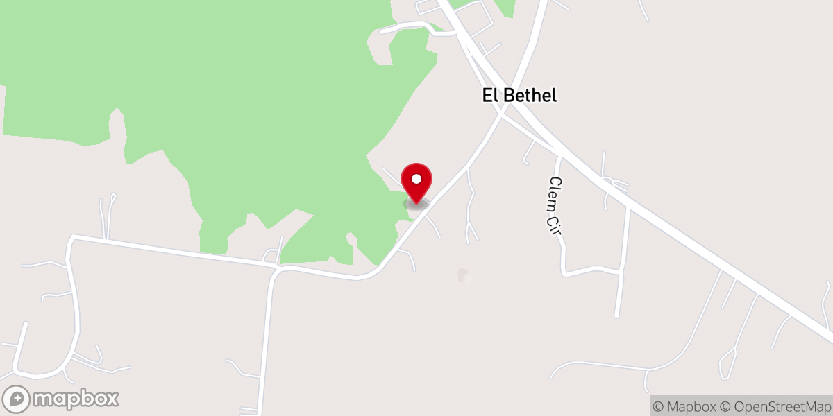 Map showing location of Belview Baptist Church