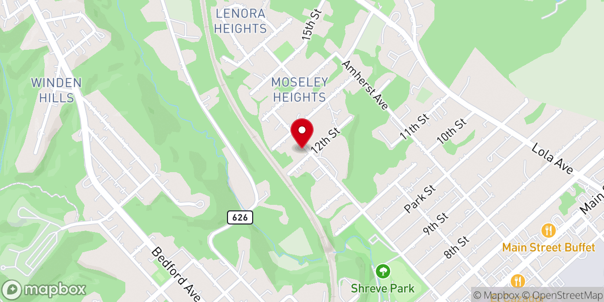 Map showing location of First Baptist Church - Food Distribution Center