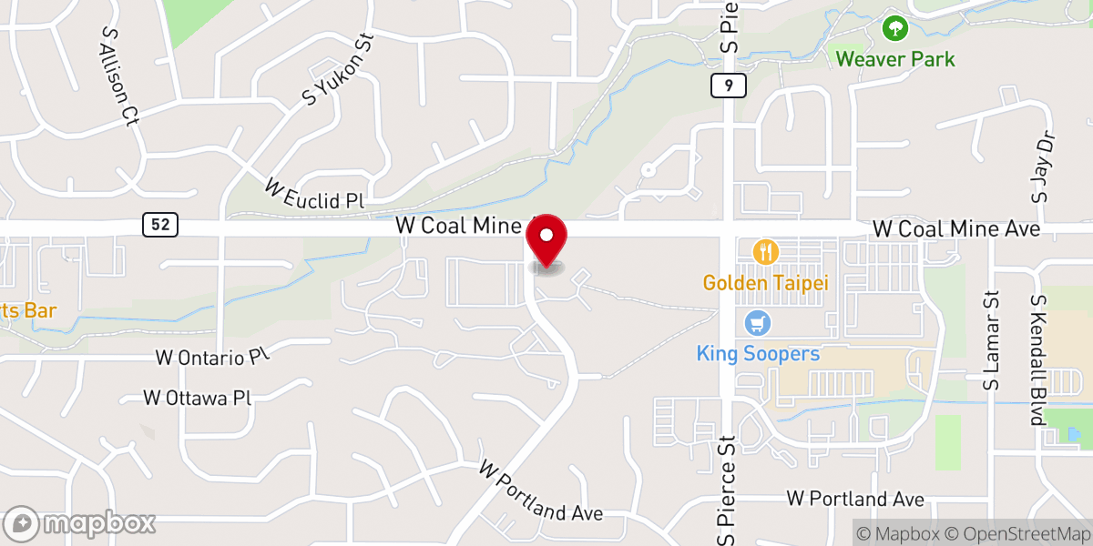 Map showing location of Columbine Unitarian Universalist Church