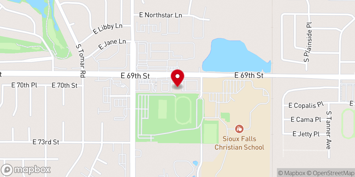Map showing location of Redeeming Grace Church of Sioux Falls (A Global Methodist Church)