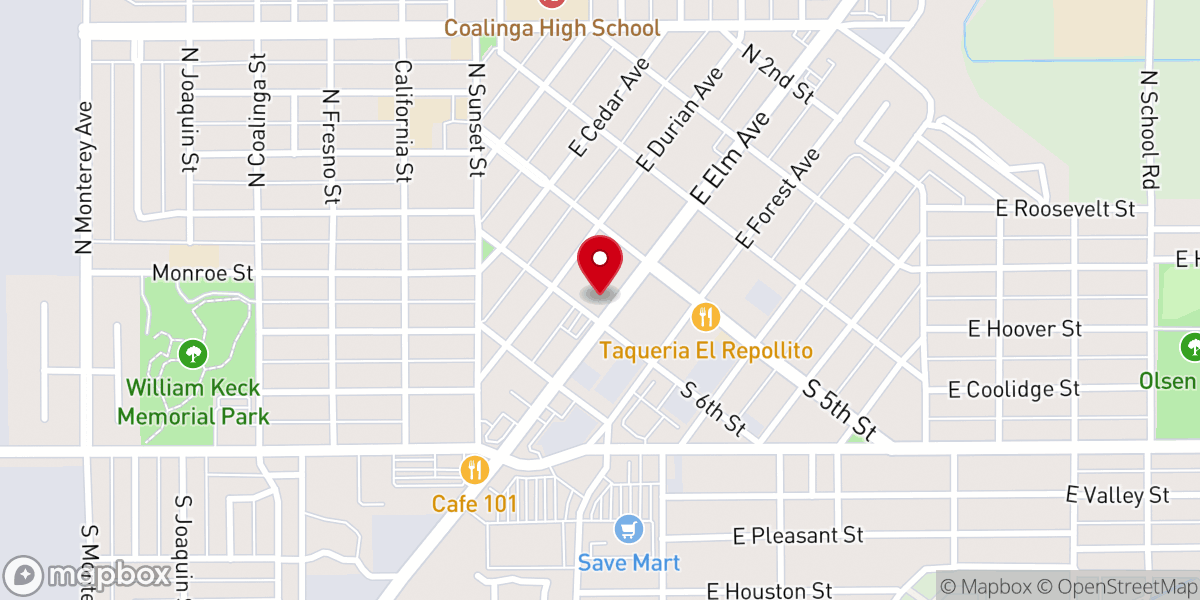 Map showing location of Thrive Ministries