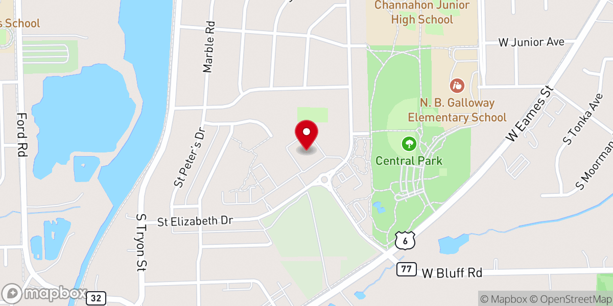 Map showing location of St Ann Catholic Church