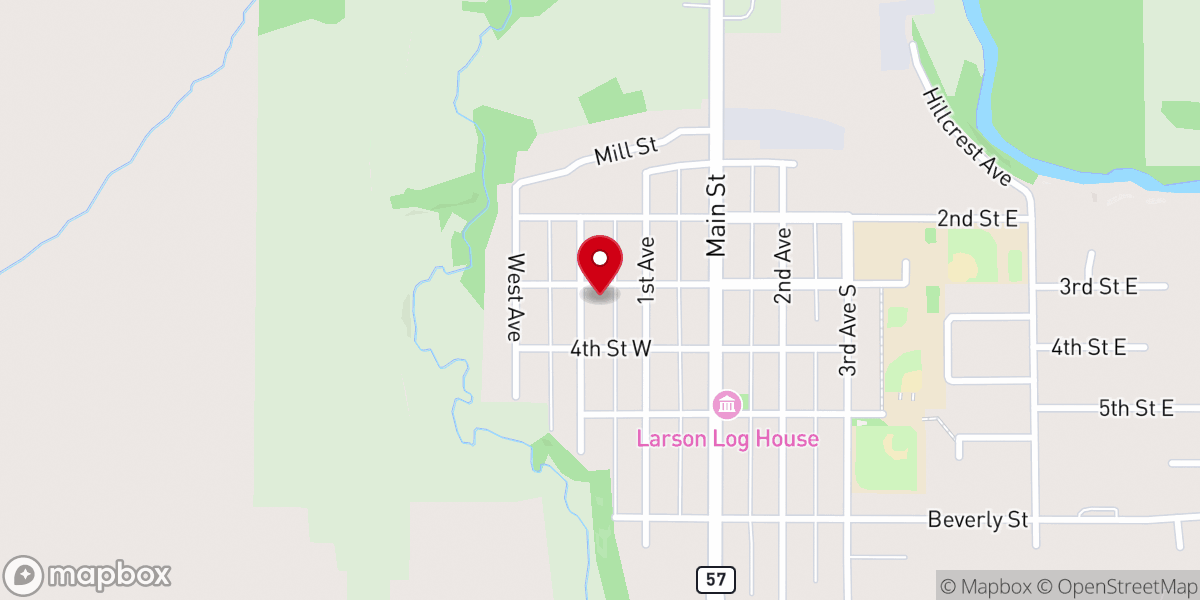 Map showing location of Wanamingo Lutheran Church