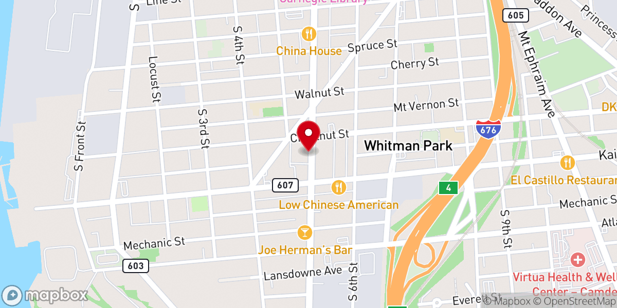 Map showing location of First Church of Deliverance