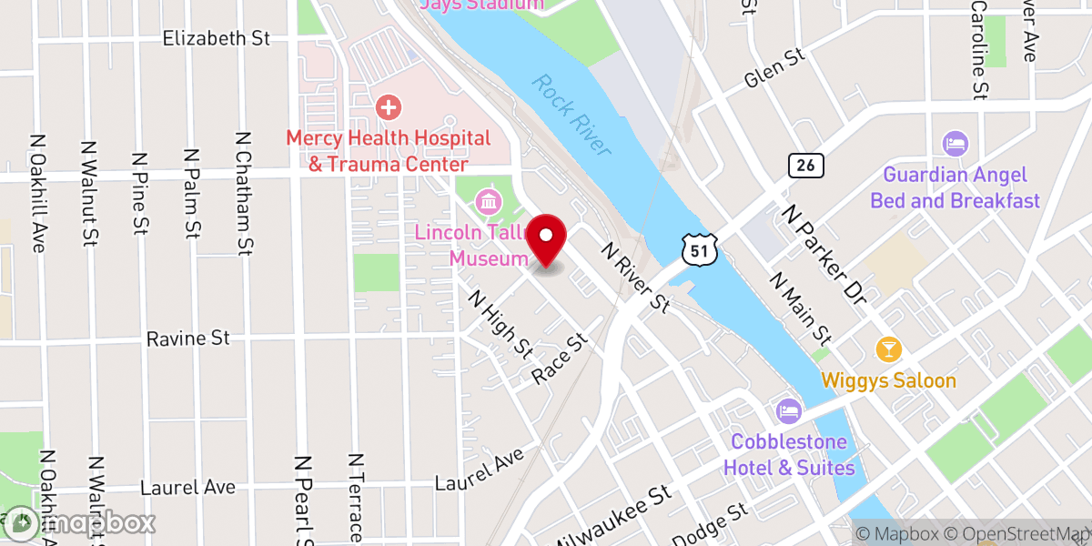 Map showing location of Christian and Missionary Alliance Church