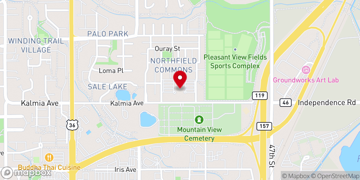 Map showing location of Calvary Bible Evangelical Church
