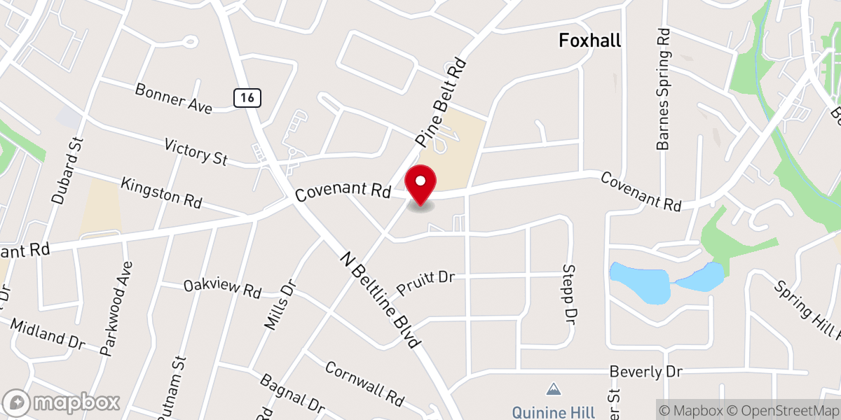 Map showing location of Christ Covenant Church PCA