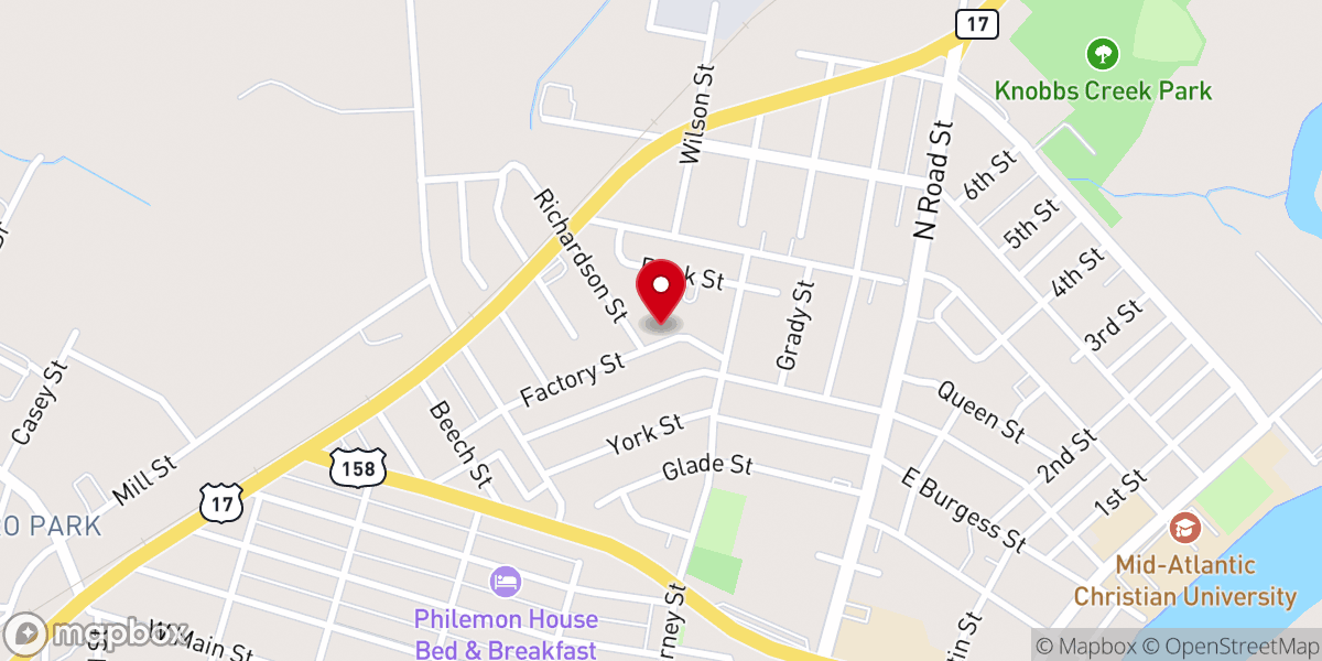 Map showing location of Eastern Star Church of God In Christ