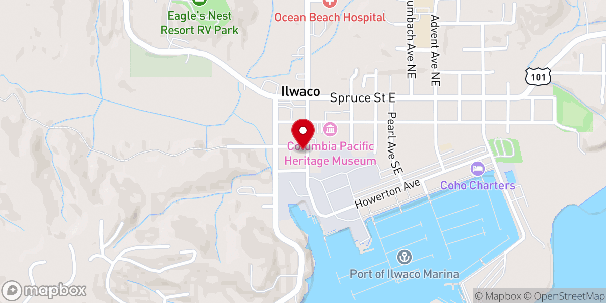Map showing location of Saint Vincent de Paul - Ilwaco - Food Distribution Center