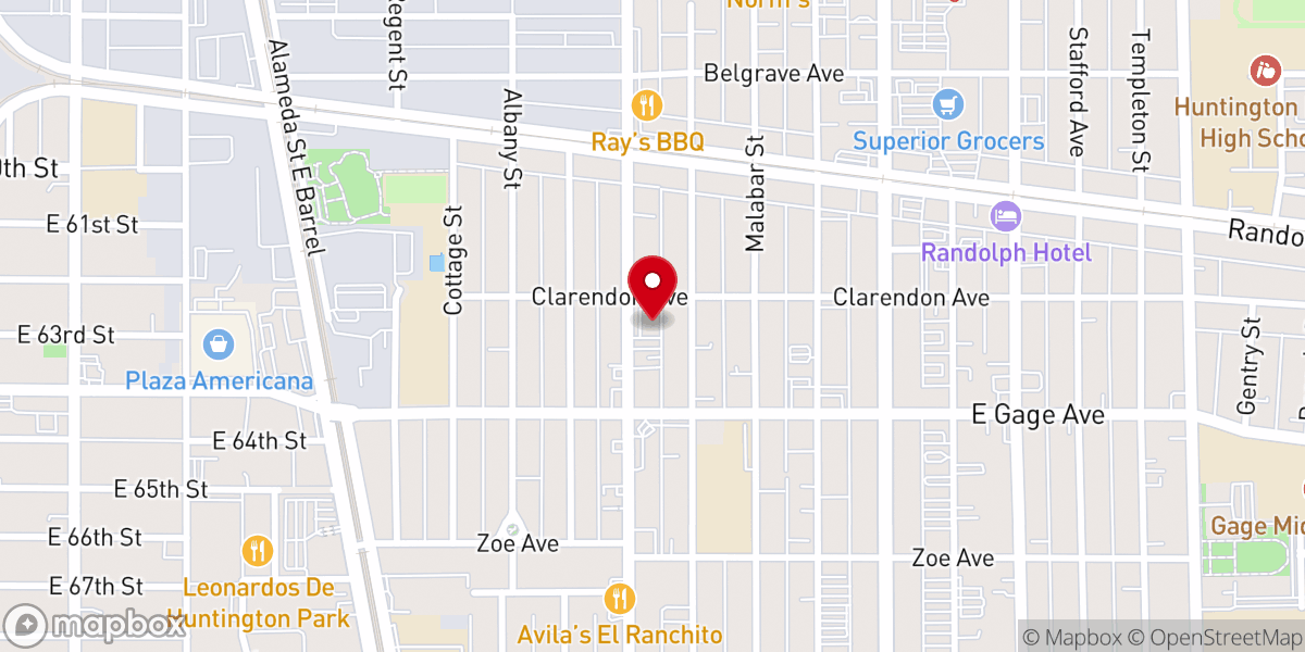 Map showing location of First Freewill Baptist Church