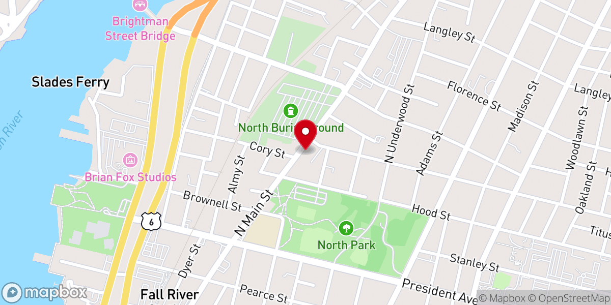 Map showing location of St. Joseph's Church