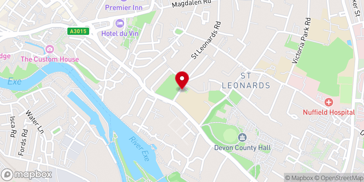 Map showing location of St Leonard's Church of England Primary School