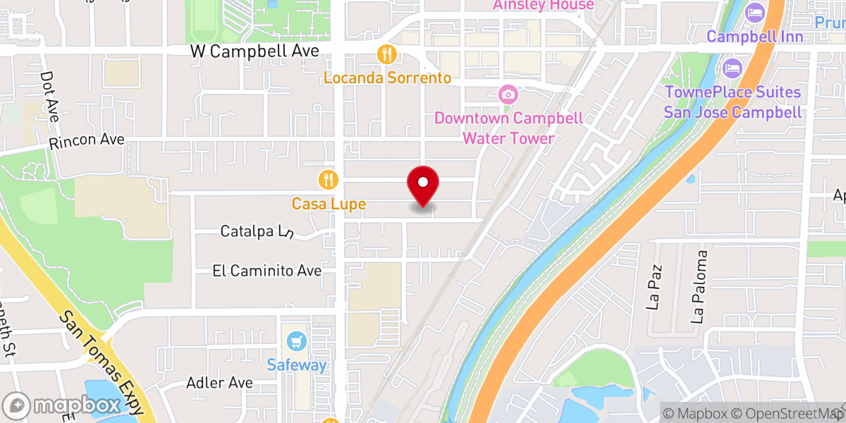 Map showing location of Campbell Bible Church