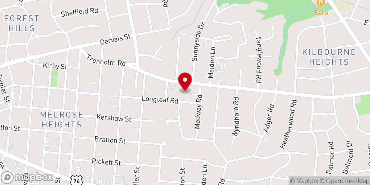 Map showing location of Eastminster Presbyterian Church