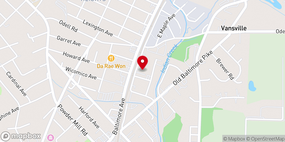 Map showing location of Crossover Christian Church