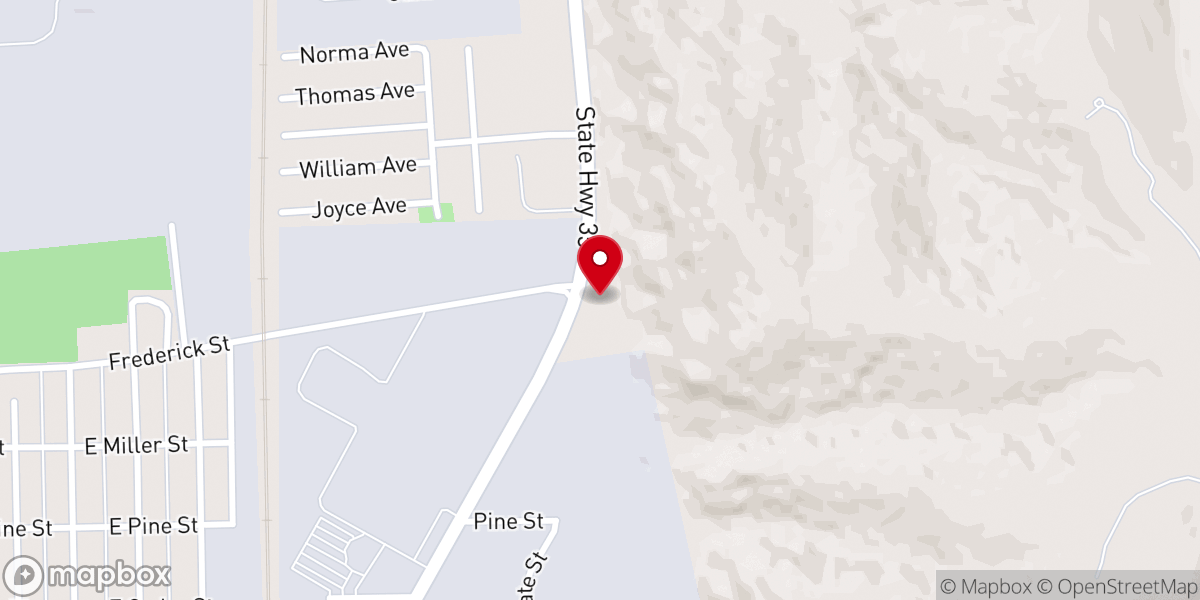 Map showing location of Bible Baptist Church