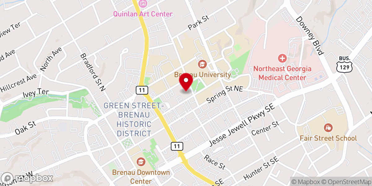 Map showing location of Grace Episcopal Church