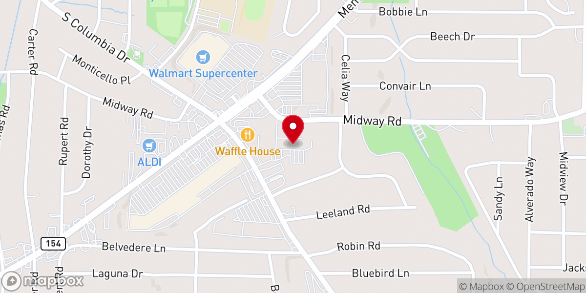 Map showing location of City of Hope Church