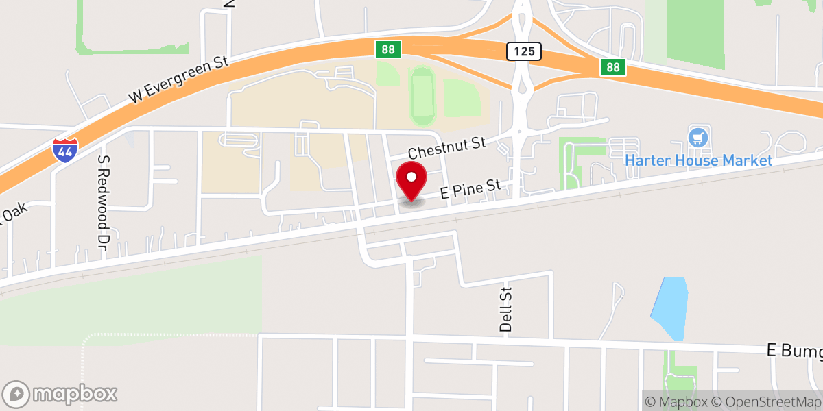 Map showing location of Creation Ministries-The Ozarks