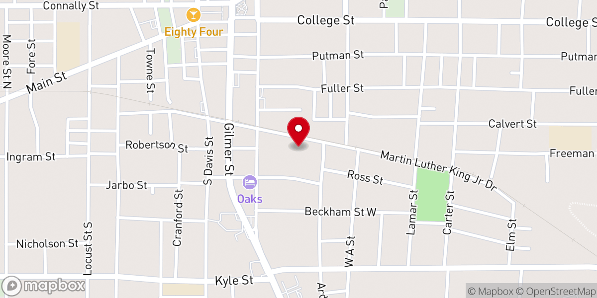 Map showing location of MLK Drive Church of Christ
