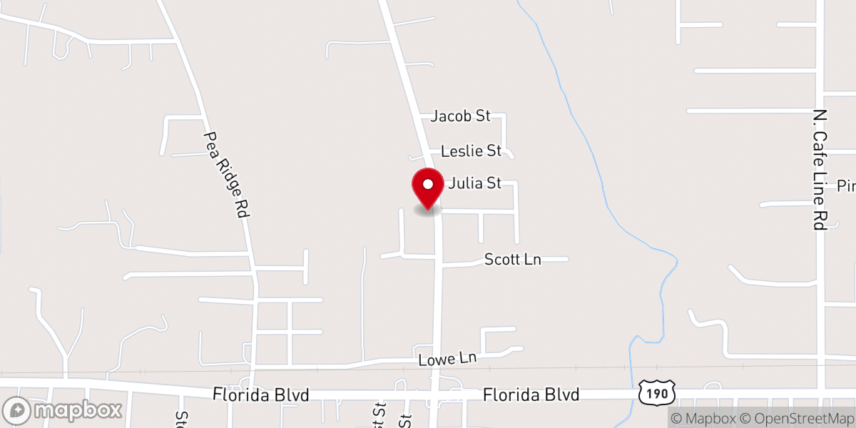 Map showing location of Albany Pentecostal Church