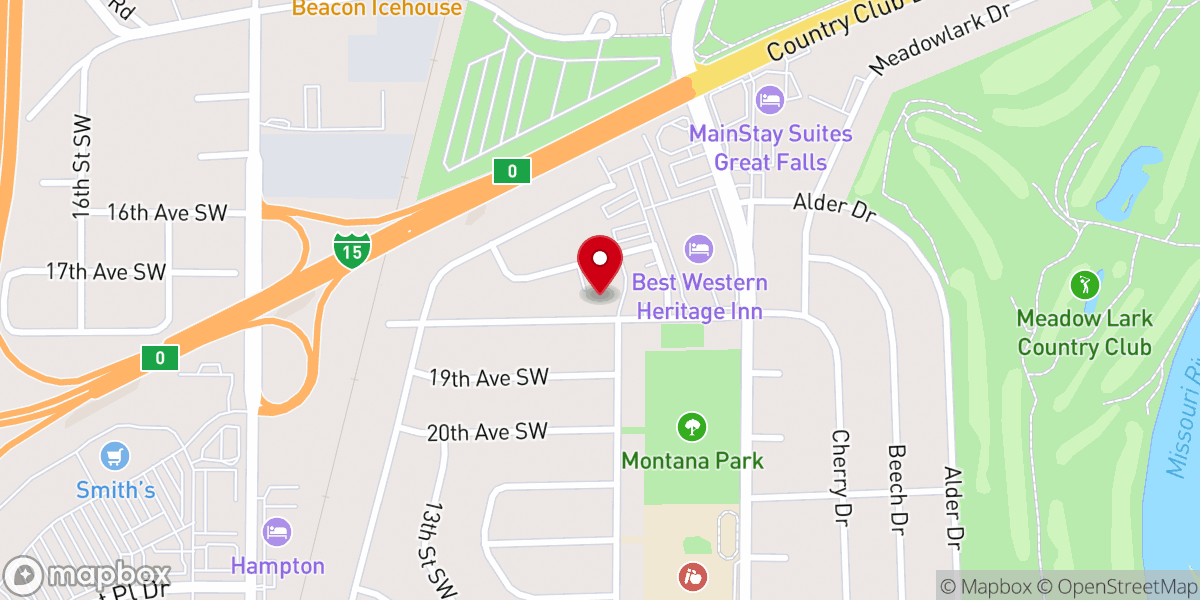 Map showing location of Bethel Lutheran Church