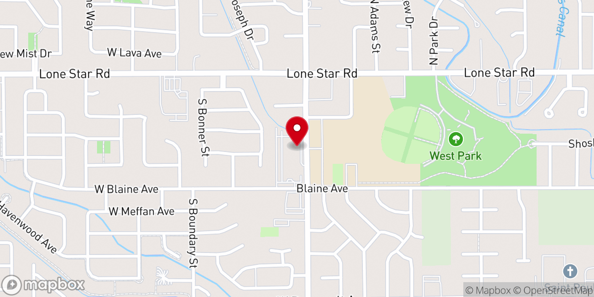 Map showing location of Christian Faith Center - Nampa, Central Offices, & Español
