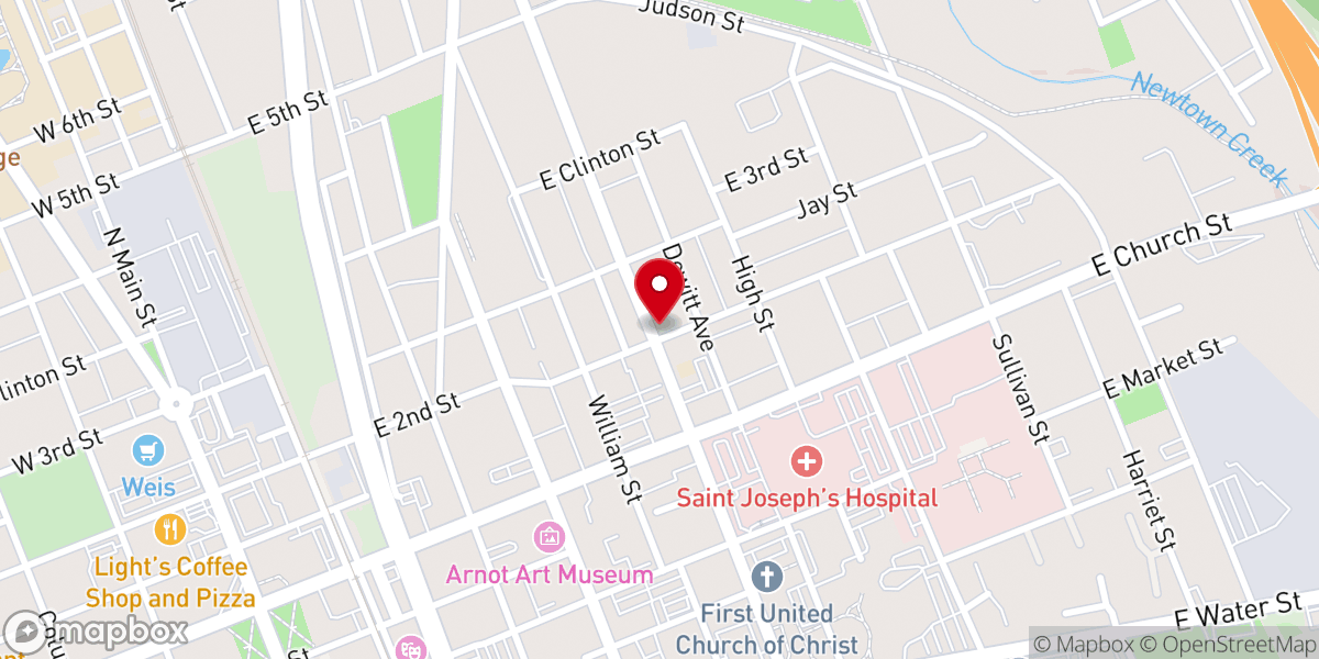 Map showing location of Frederick Douglass A.M.E. Zion Church