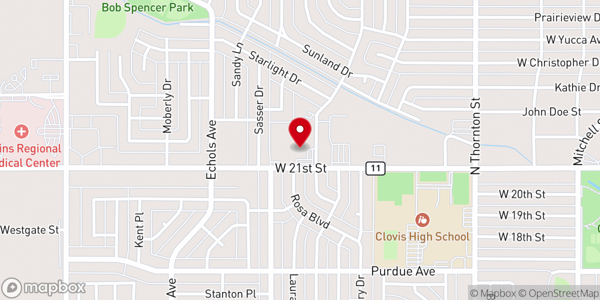 Map showing location of Trinity United Methodist Church