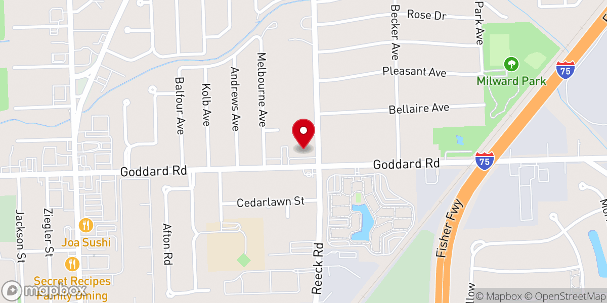 Map showing location of Allen Park Church of the Nazarene