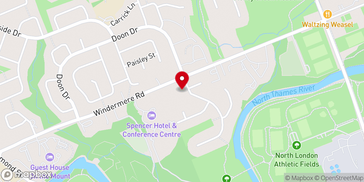 Map showing location of Temple Israel