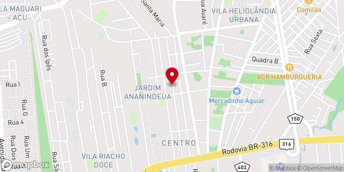 Map showing location of AD Nova Ananindeua. Assembléia de Deus, Cong. Monte Carmelo
