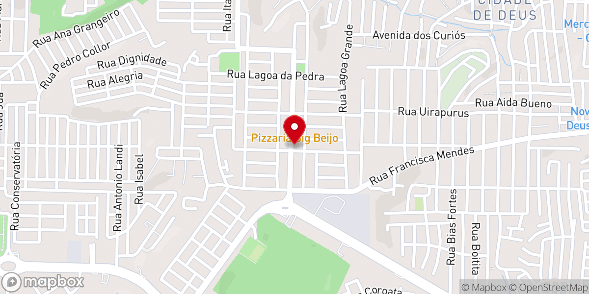 Map showing location of Igreja Universal