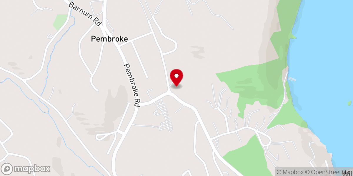 Map showing location of North East Baptist Church