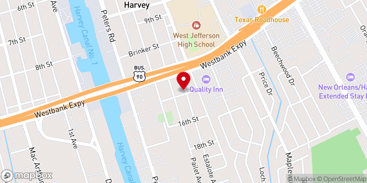 Map showing location of Mt Pilgrim Baptist Church
