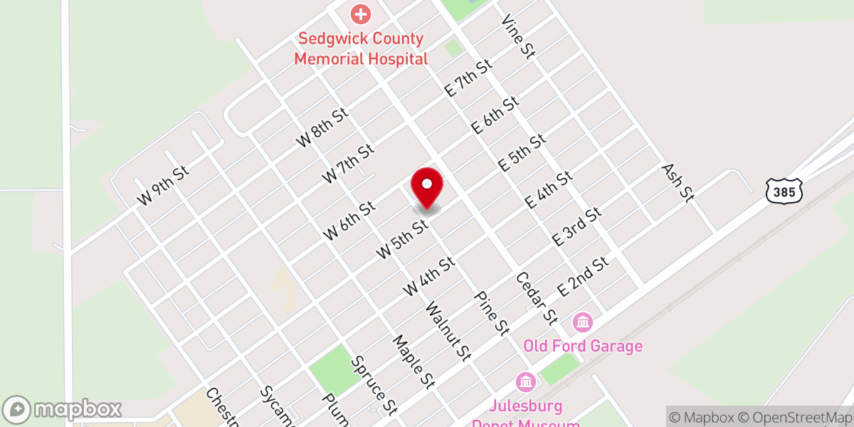 Map showing location of Christian Church