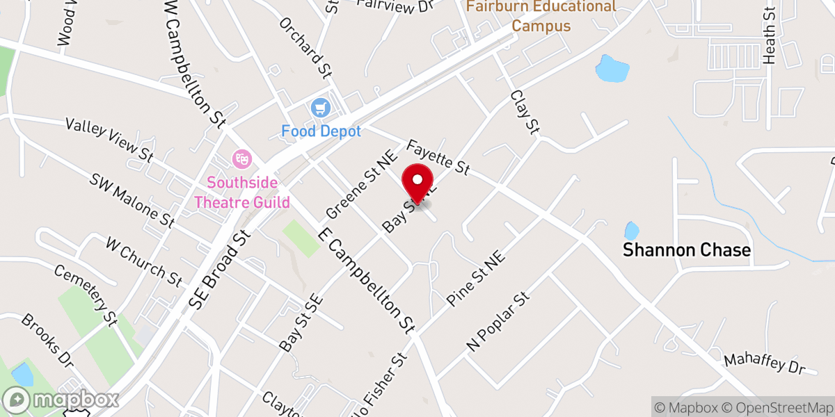 Map showing location of St Mark United Methodist Church