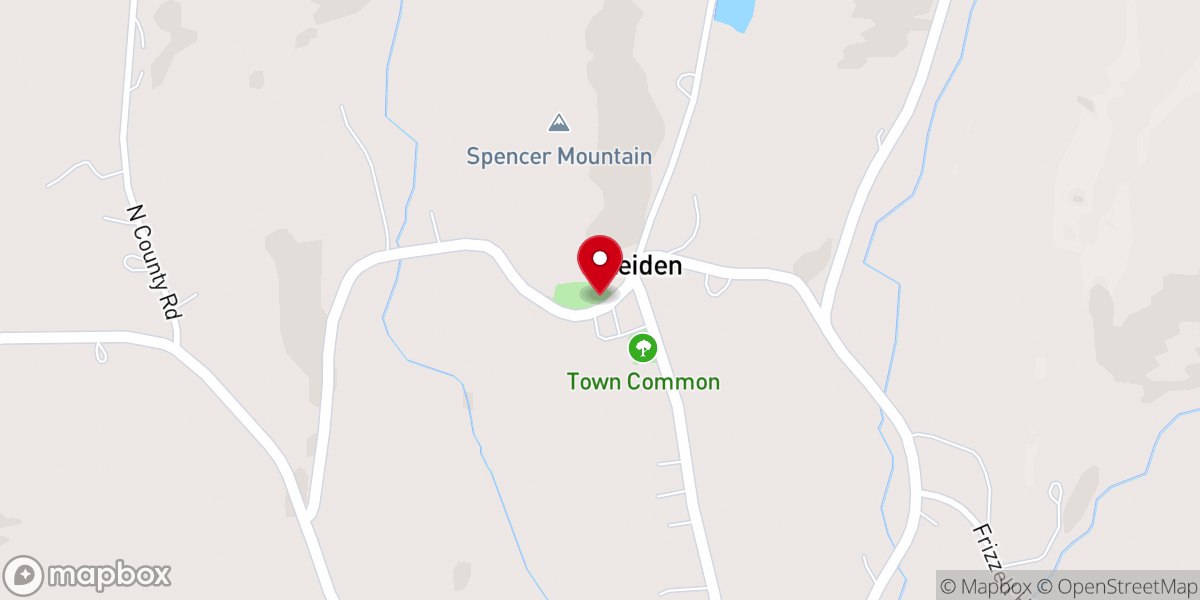 Map showing location of Leyden United Methodist Church