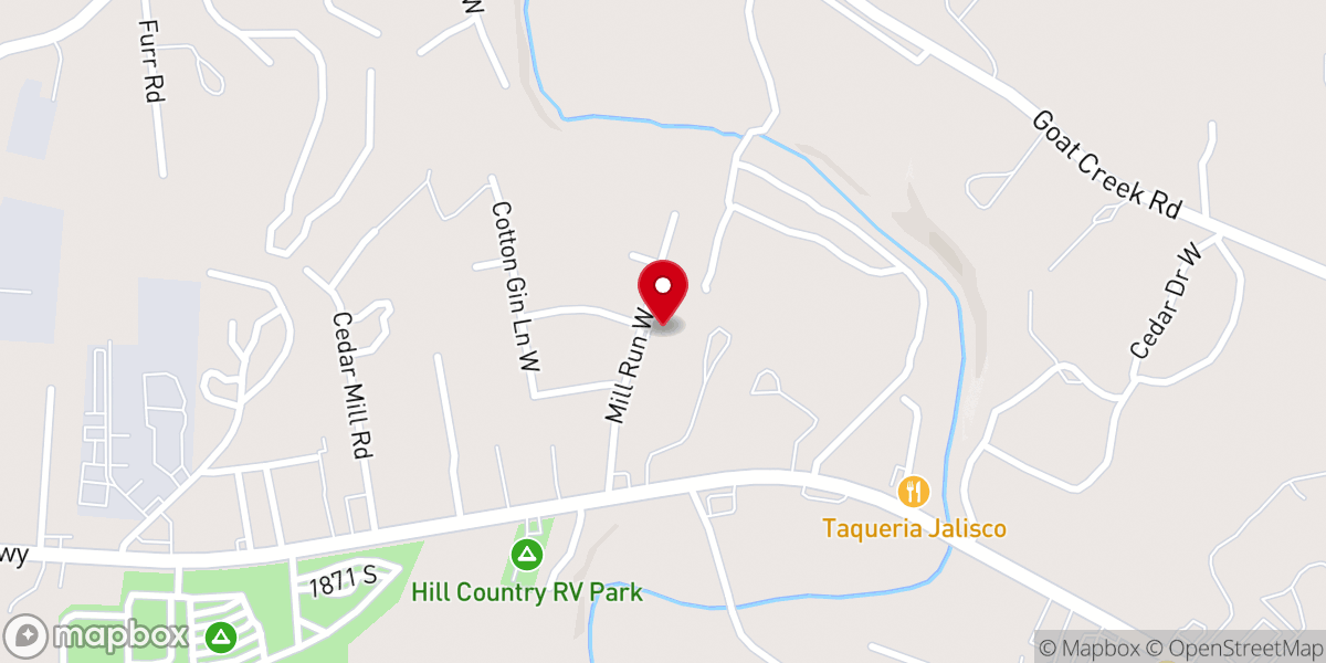 Map showing location of Victory Baptist Church