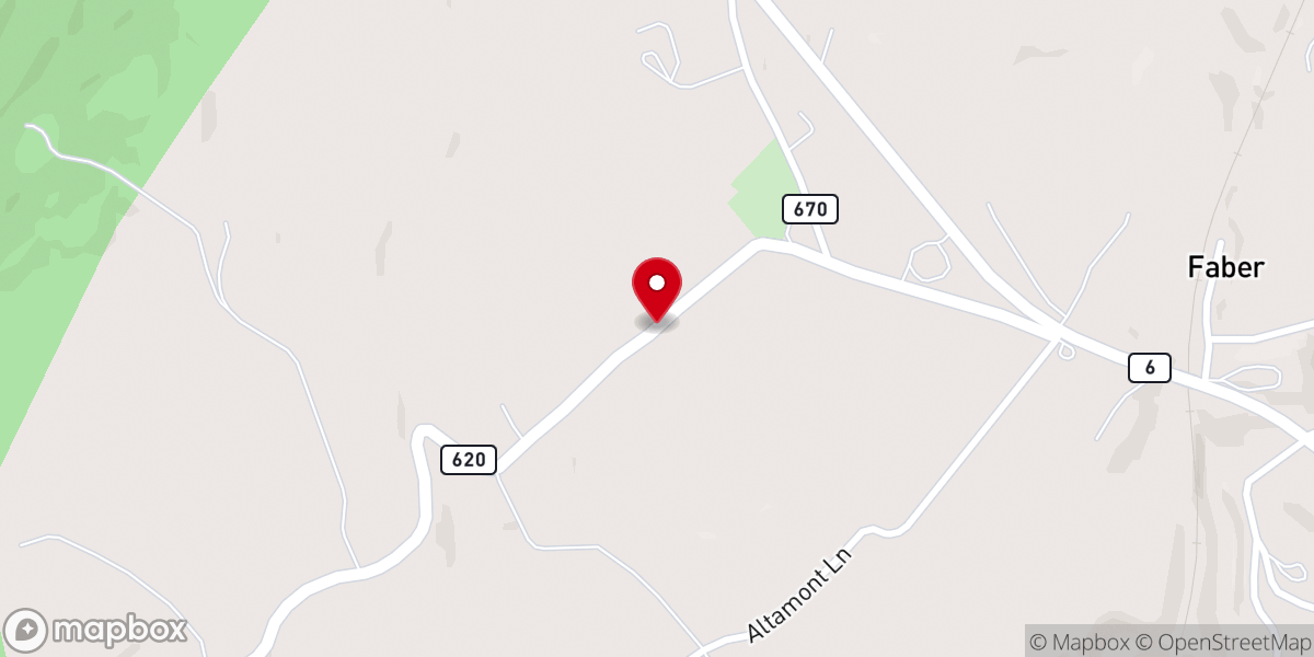Map showing location of The Lodge @ Rock Spring Mountain Farm