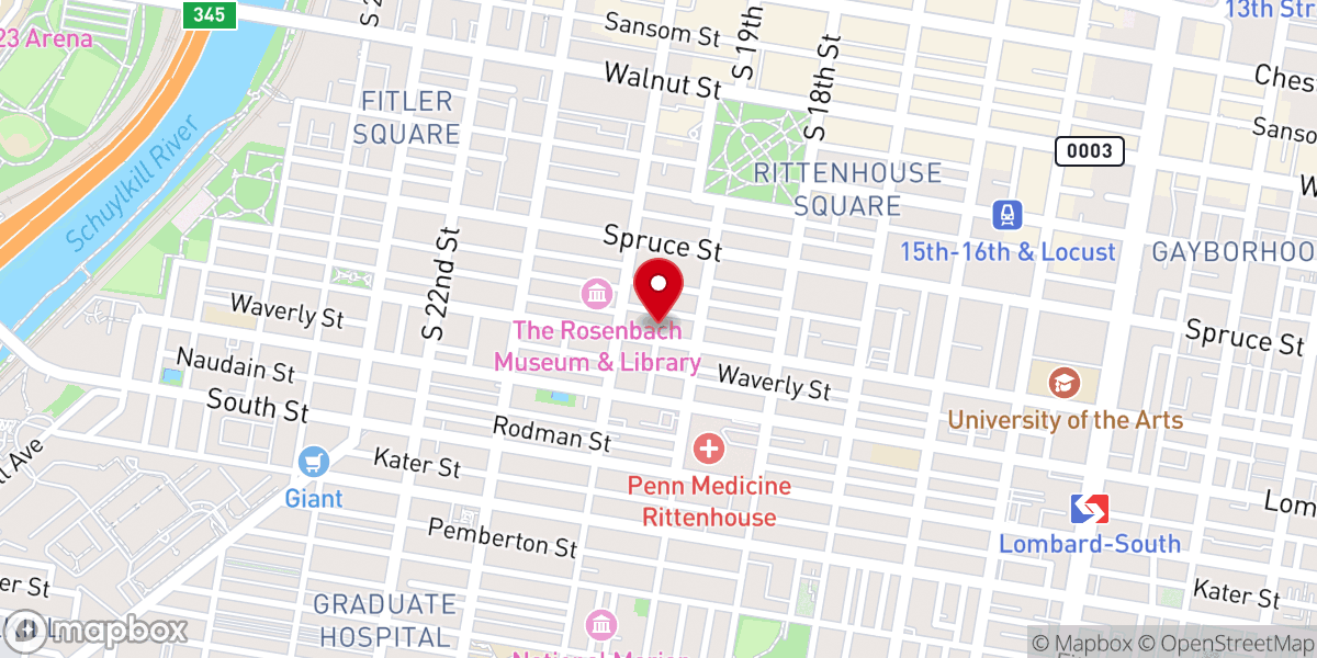 Map showing location of First Church of Christ Scientist
